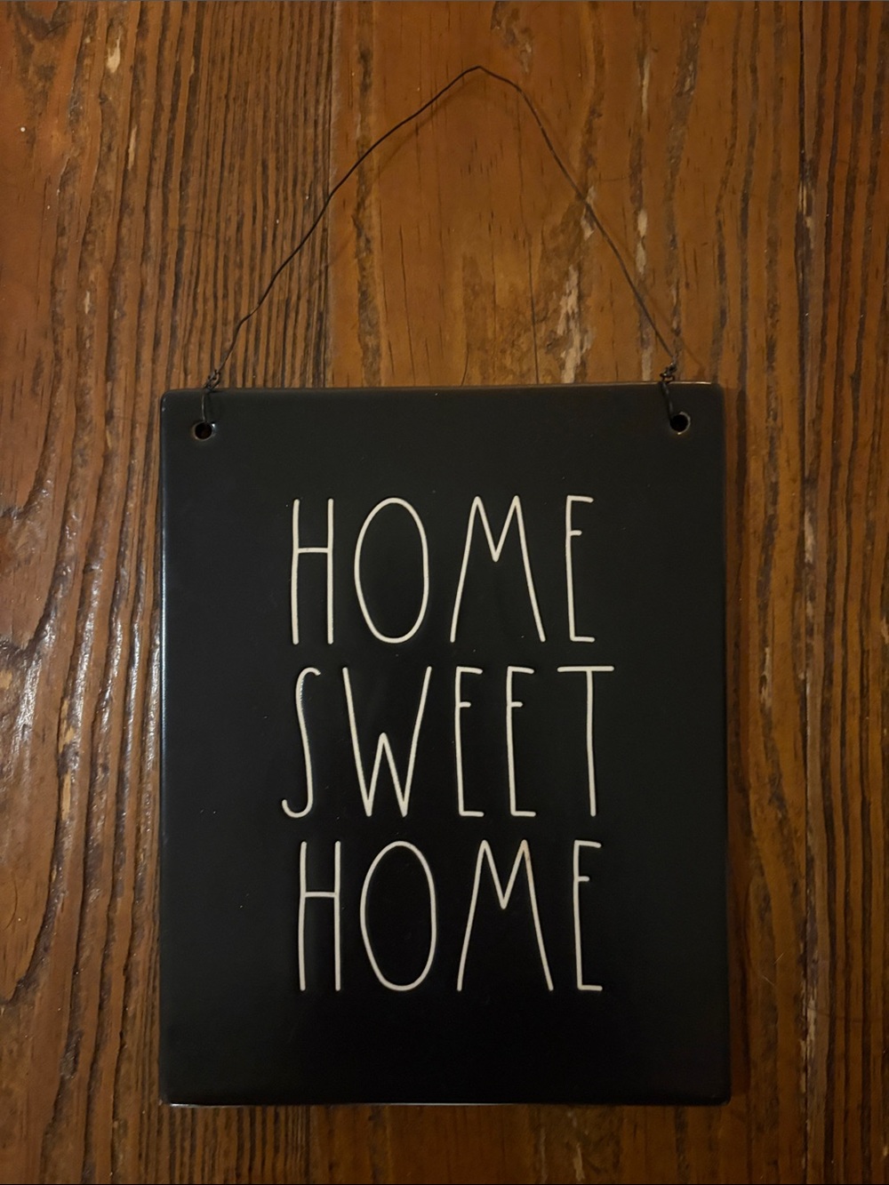 Rae Dunn Black 'Home Sweet Home' Wall Sign with Cream Lettering